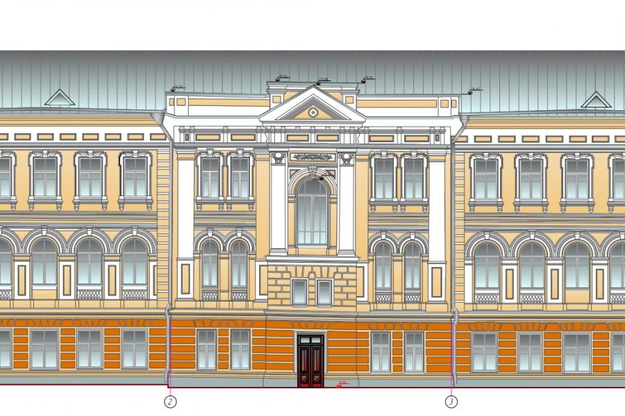 Начаты работы по реставрации фасадов объекта культурного наследия "Доходный дом Батова" (1897)